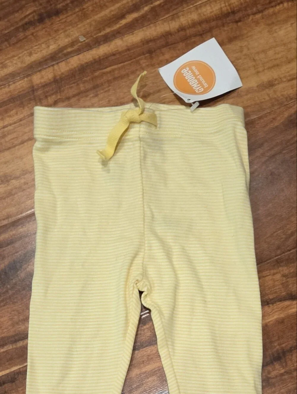 Gymboree NWT 6-12 Months Yellow Striped Crab Romper and Leggings
